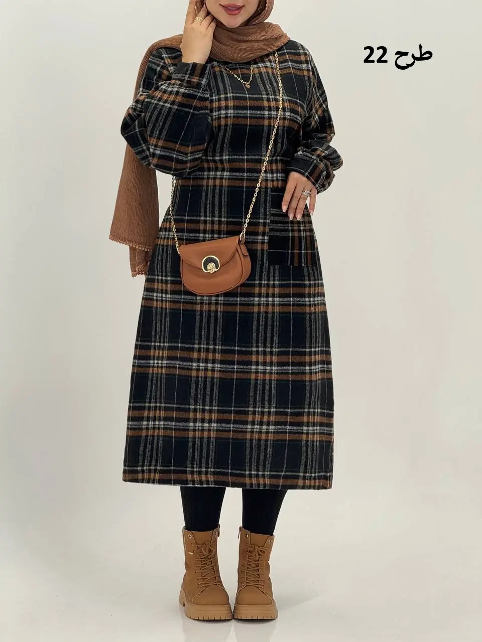 3593-کفتان چهارخونه پشمی